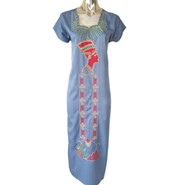 Blue Nefertiti Galabeya - Egyptian Dress